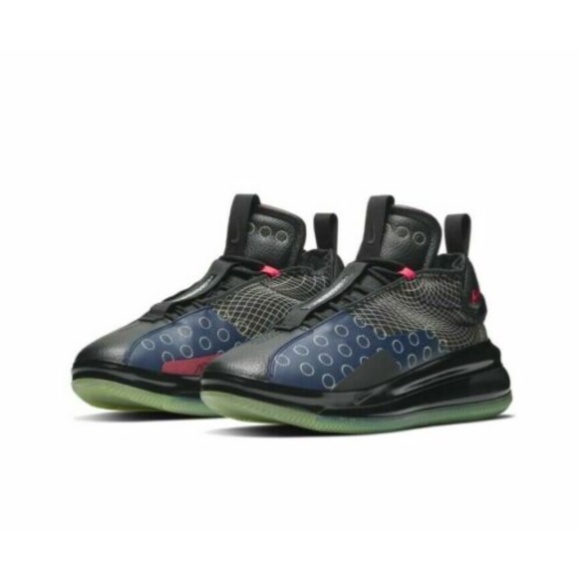 Nike AIR MAX 720 WAVES Blue Void Red Mens Sneakers - Picture 3 of 11